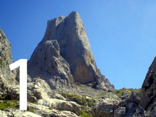 La vía ‘Pidal-Cainejo’ en la cara norte del Naranjo de Bulnes. Fue la primera escalada en Picos de Europa